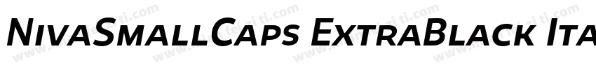 NivaSmallCaps ExtraBlack Italic字体转换